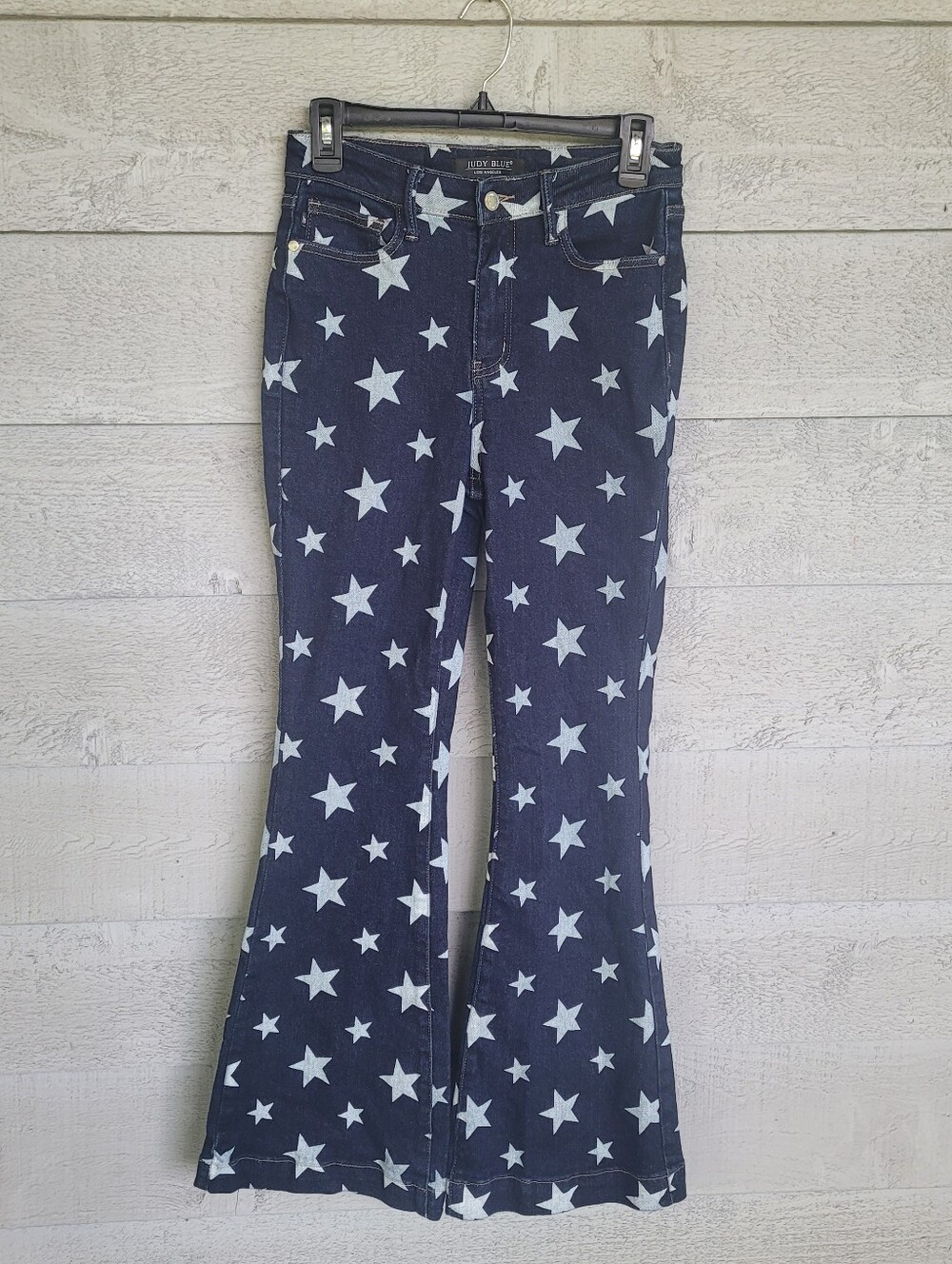 Judy Blue Dark Denim Star Flare Jeans Size 3 (26)